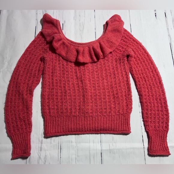 Anthropologie Ruffled Boat Neck Sweater - Picture 6 of 6